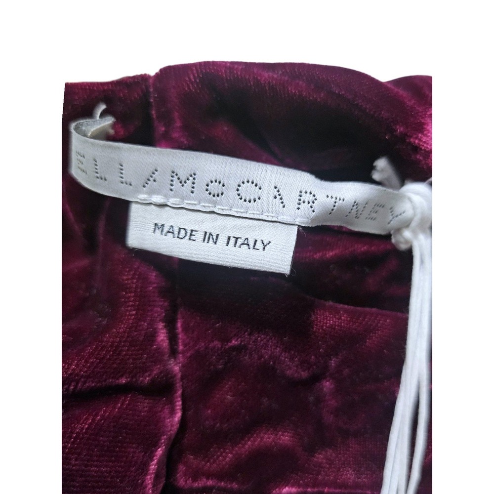 Stella McCartney Grape Velvet One Shoulder Tie Waist Top 6T0035SJ824 Italy - Picture 8 of 10
